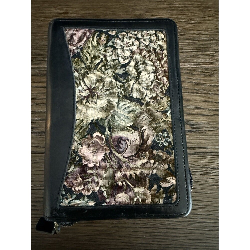 Franklin Covey Vintage Tapestry Pocket Planner Full Grain Napa Leather 6 Ring